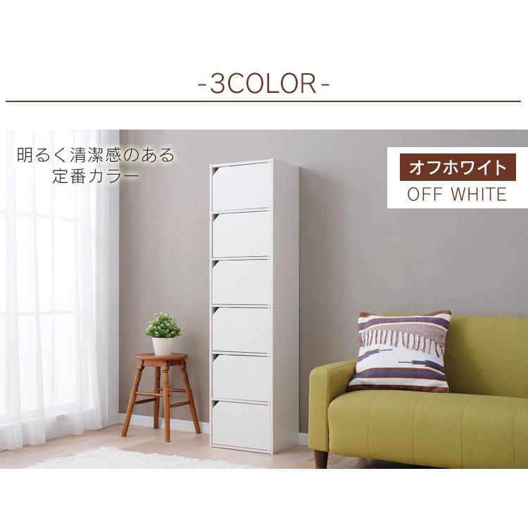 IRIS OHYAMA（アイリスオーヤマ） カラーボックス 扉付き 6段 収納