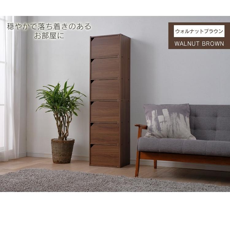 IRIS OHYAMA（アイリスオーヤマ） カラーボックス 扉付き 6段 収納