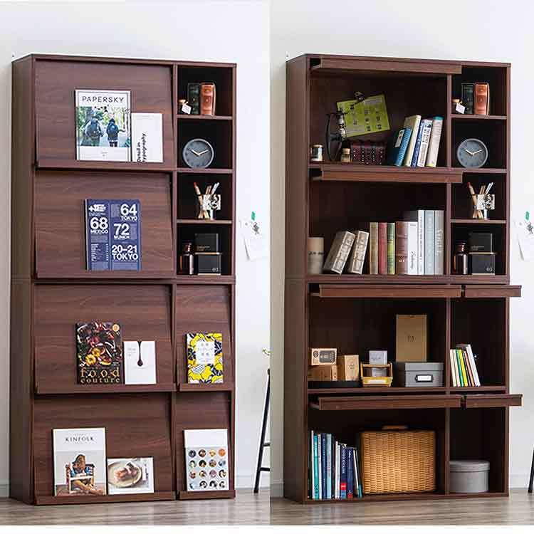 ディスプレイラック 本棚 オープンラック 大容量 おしゃれ 扉付き フラップラック 収納棚 フラップ扉 ブックラック Fr F2 M 収納専科 Sofort 通販 Yahoo ショッピング