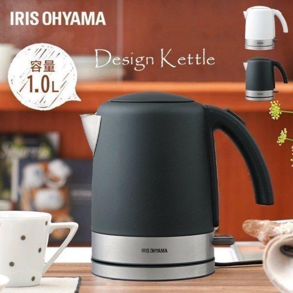 ケトル おしゃれ 電気ケトル 電気 ポット 電気ポット お湯 湯沸し 湯沸かし デザインケトル Ike D1000 W B ホワイト ブラック アイリスオーヤマ 一人暮らし M 収納専科 Sofort 通販 Yahoo ショッピング