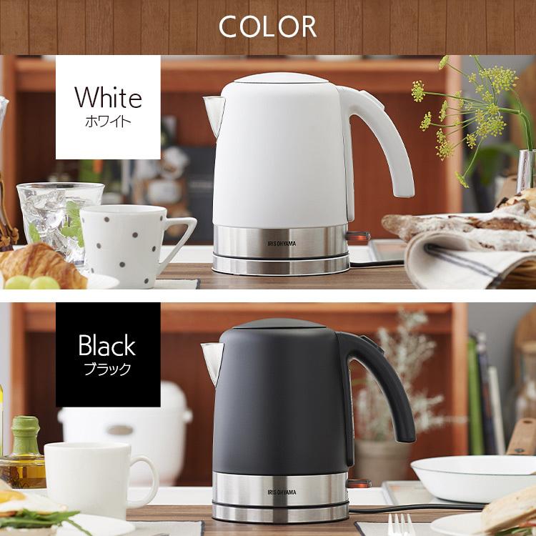 ケトル おしゃれ 電気ケトル 電気 ポット 電気ポット お湯 湯沸し 湯沸かし デザインケトル Ike D1000 W B ホワイト ブラック アイリスオーヤマ M 収納専科 Sofort 通販 Yahoo ショッピング