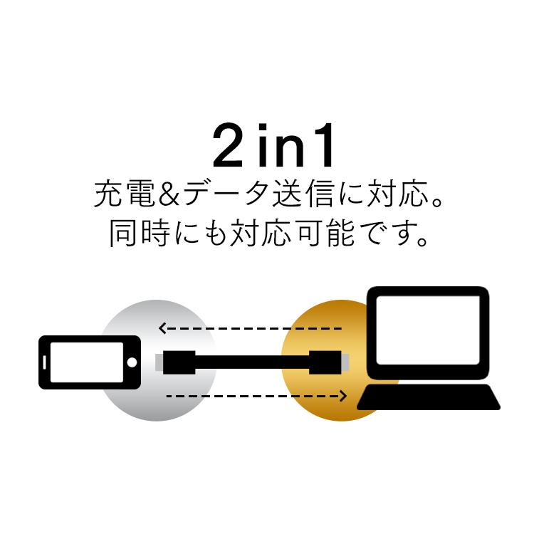 USB-Cケーブル 1m(GEN1) ICAC-B10 全2色 アイリスオーヤマ （メール便） 代引き・後払い不可 一人暮らし｜sofort｜02