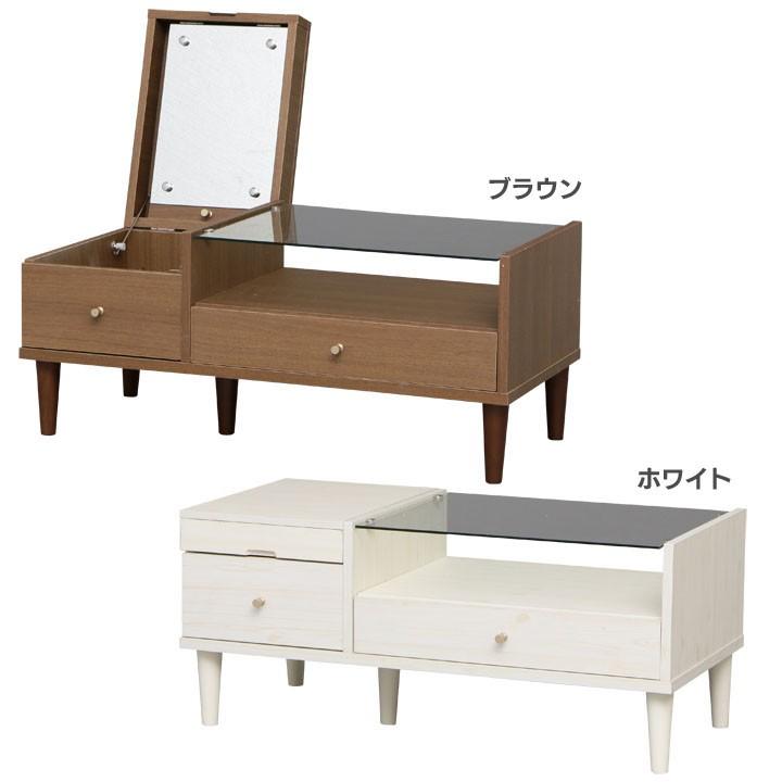 ドレッサーテーブル 安い おしゃれ テーブルドレッサー 鏡台 コンパクト メイク 収納 化粧台 デスク付 ドレッサー ブラウン ホワイト M 収納専科 Sofort 通販 Yahoo ショッピング