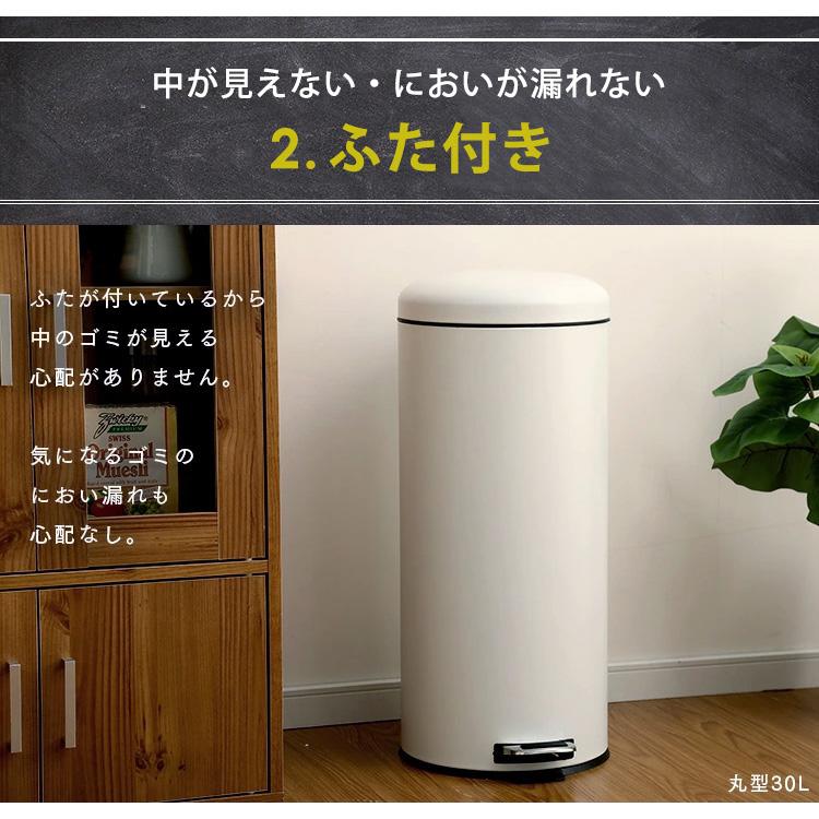 ゴミ箱 スリム ごみ箱 ペダル式 30L 分別 ダストボックス スチール AFB-C30｜sofort｜07