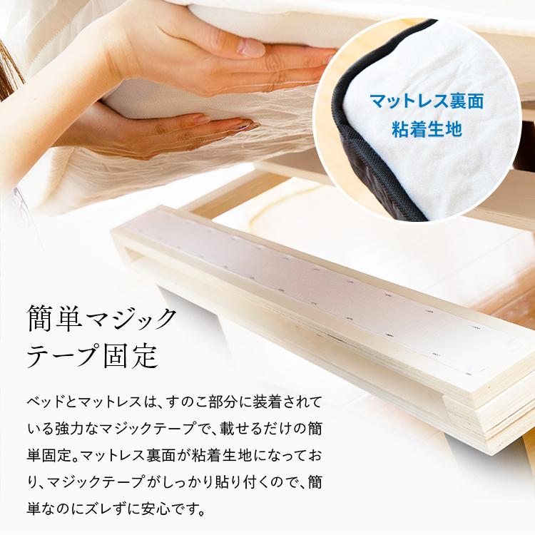 脚付きマットレス ダブル ベッド マットレス付き すのこベッド スノコ