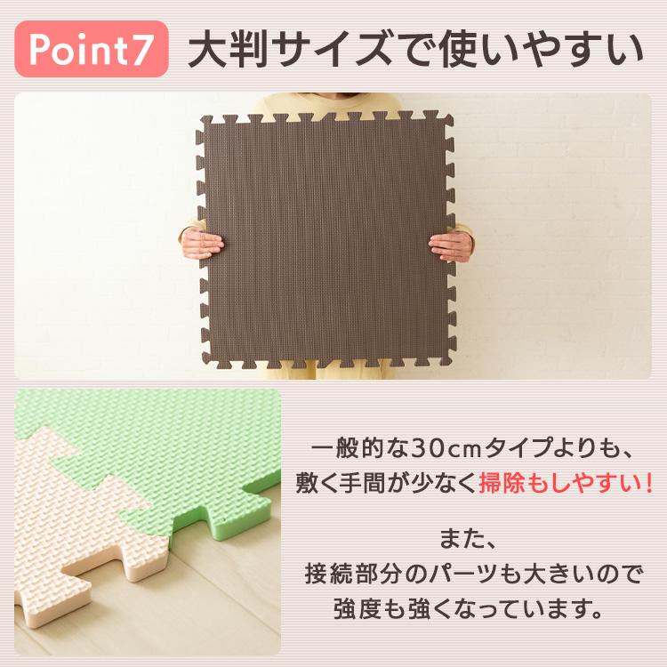 ジョイントマット 大判 12畳 60cm 64枚 厚手2cm プレイマット クッションマット 防音 フロアマット ジョイント ベビーマット ペット PEJTM-602
