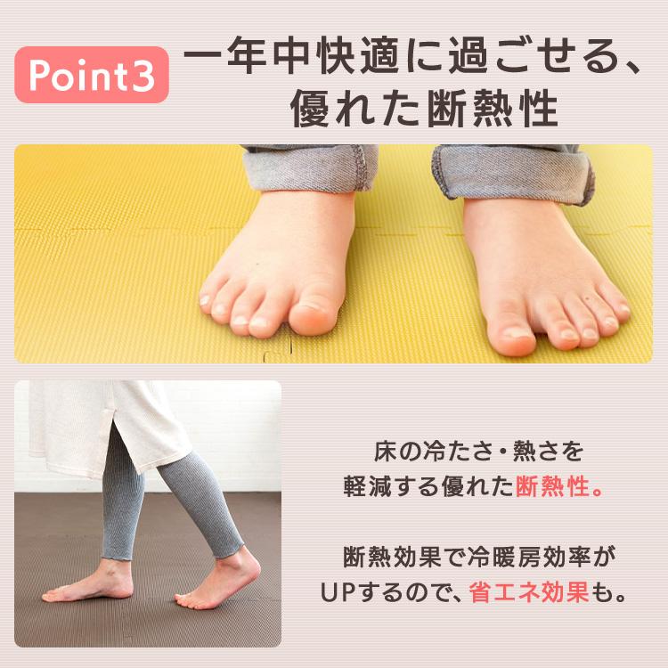 ジョイントマット 大判 12畳 60cm 64枚 厚手2cm プレイマット クッションマット 防音 フロアマット ジョイント ベビーマット ペット PEJTM-602