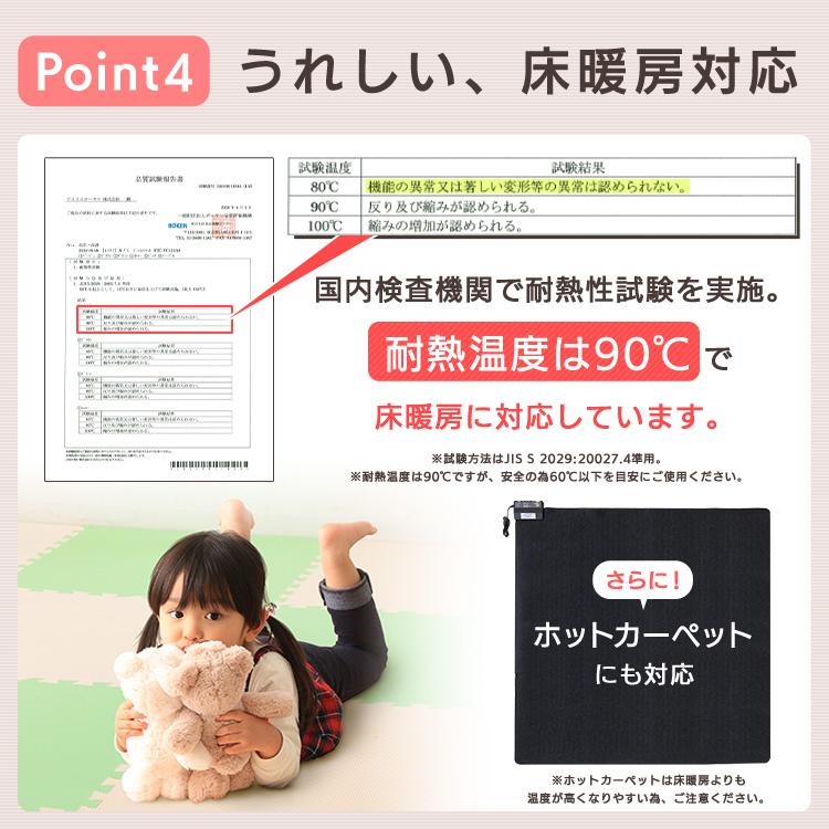ジョイントマット 大判 12畳 60cm 64枚 厚手2cm プレイマット クッションマット 防音 フロアマット ジョイント ベビーマット ペット PEJTM-602
