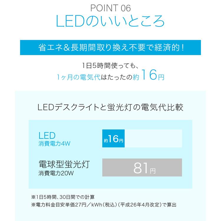 デスクライト LED クリップ おしゃれ ライト 卓上 LEDライト LEDクリップライト PCL-E301｜sofort｜18