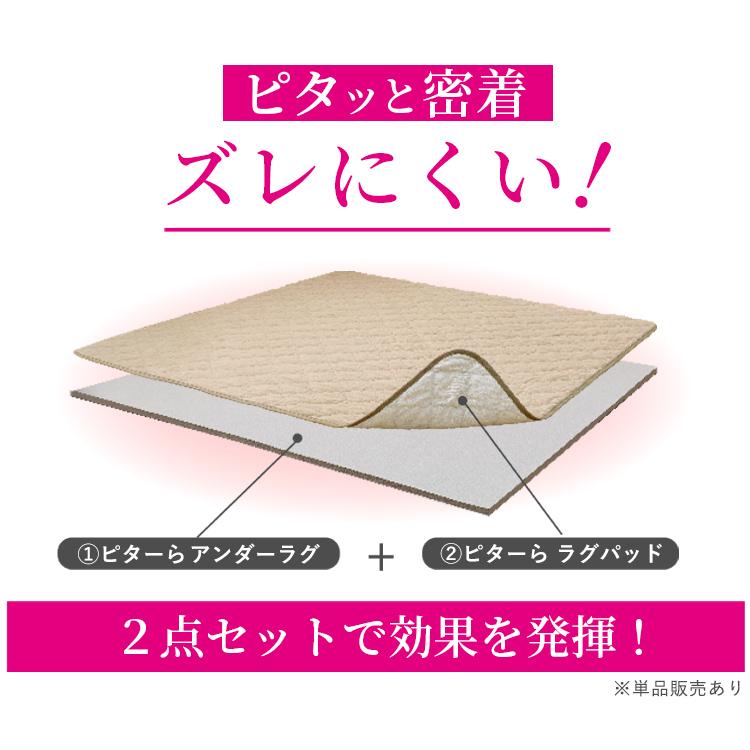 ピタ―ら　接触冷感のキルトラグ　アンダーラグセット　3畳 270610501 (代引不可)(TD)