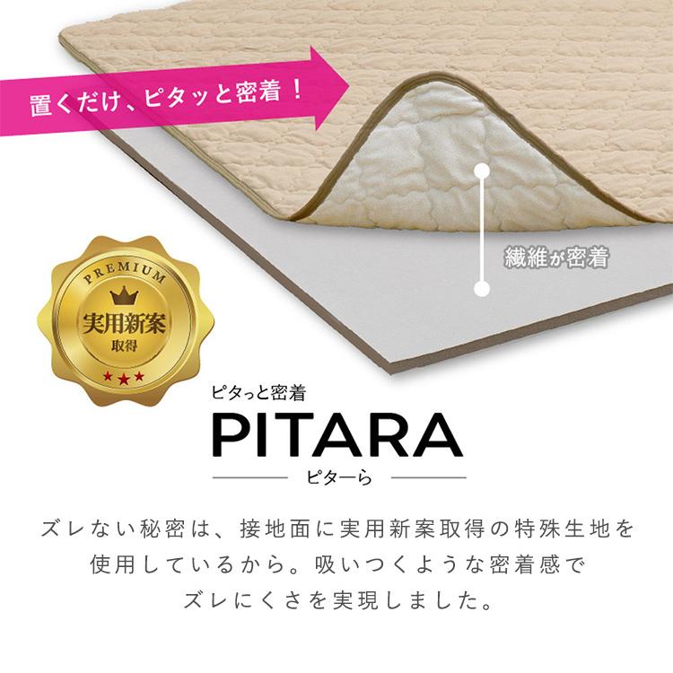 ピタ―ら　接触冷感のキルトラグ　アンダーラグセット　3畳 270610501 (代引不可)(TD)