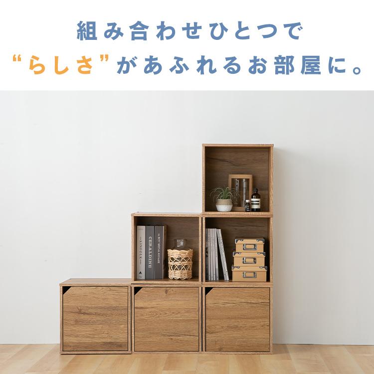 キューブボックス 2個 セット 幅34.9cm 扉付き 扉なし カラーボックス