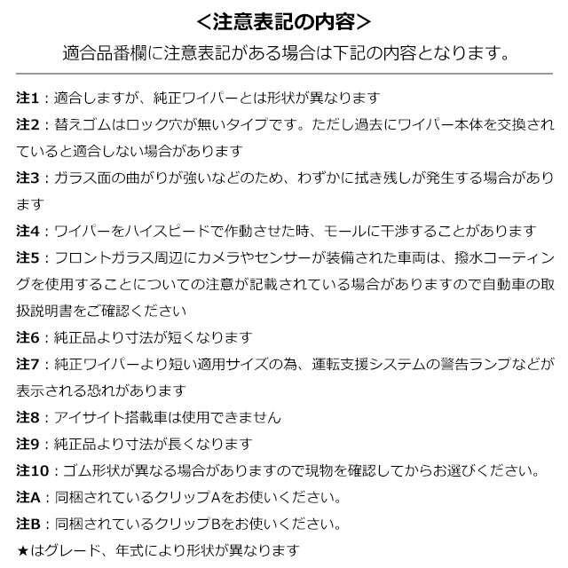 ソフト９９ TOYOTA（トヨタ） ガイア  平成10年5月〜平成14年7月 ガラコワイパーパワー撥水 ブレード |  | 02
