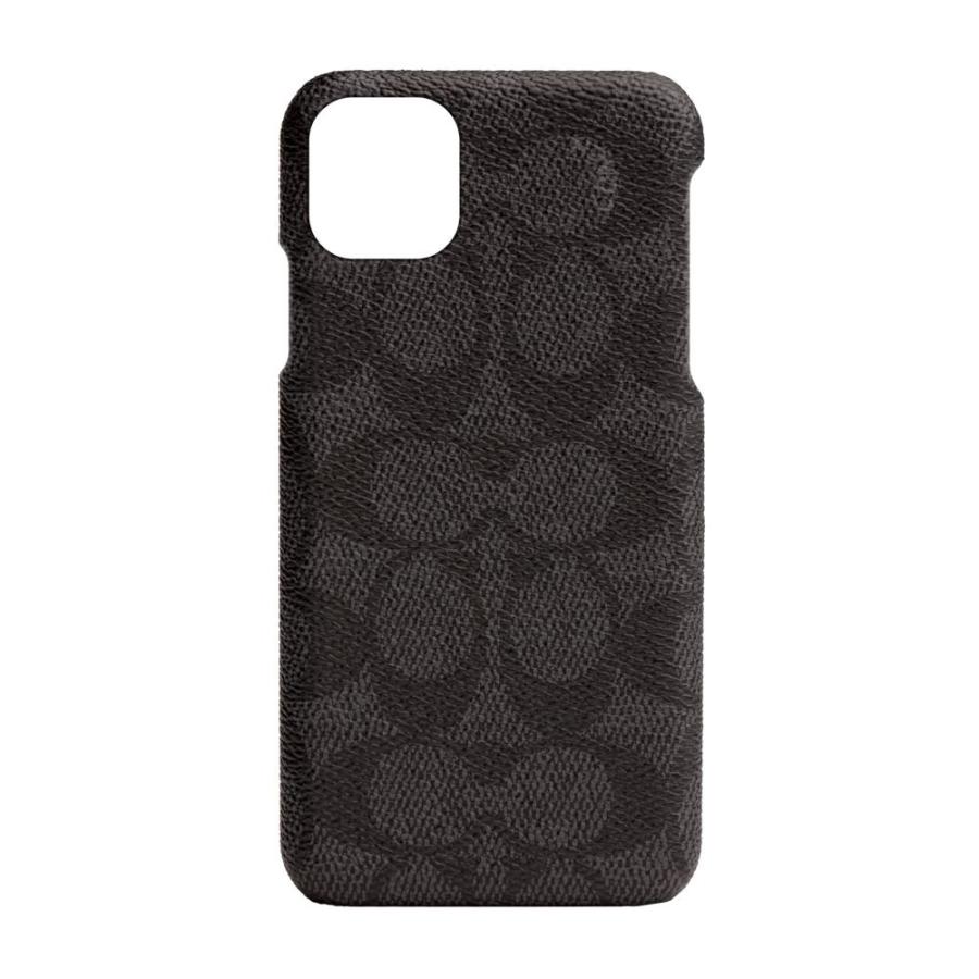 COACH iPhone11ProMax SLIM WRAP CASE SIGNATURE C WRAP Charcoal｜softbank-selection