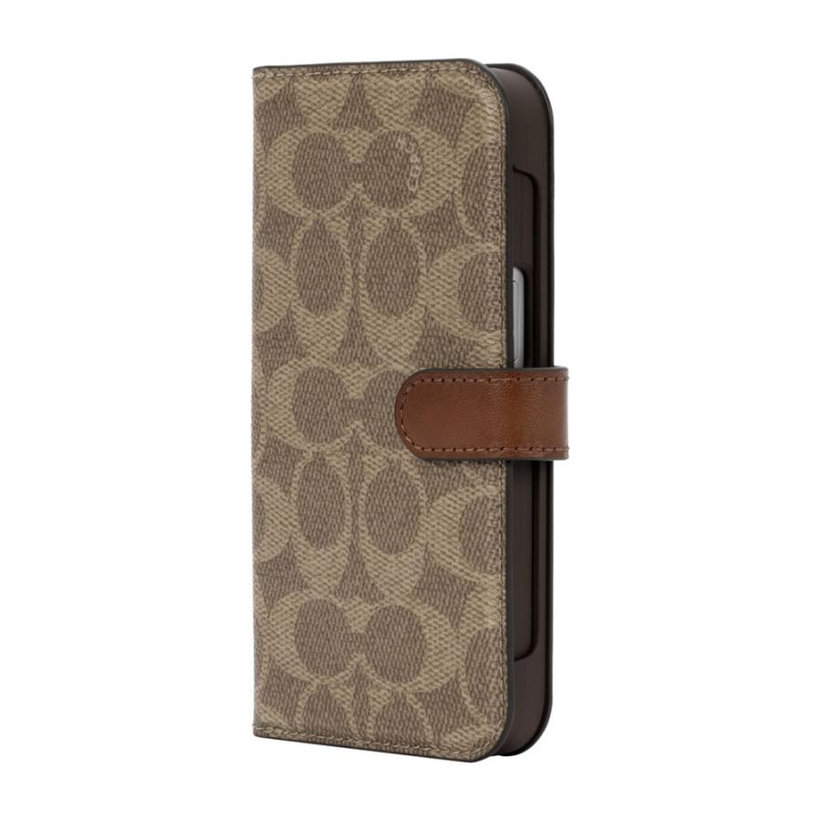 COACH iPhone13手帳型ケース ベージュ ブラウン COACH 【正規販売代理店】COACH コーチ スマホケース 手帳型