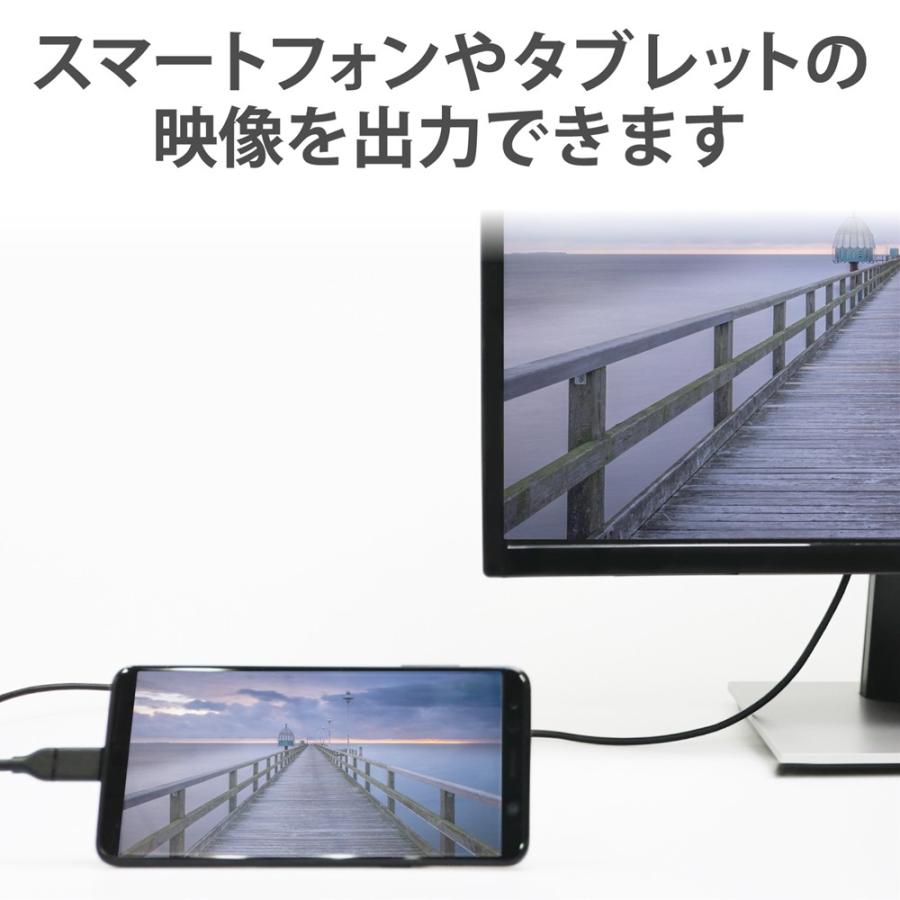 エレコム ELECOM 変換ケーブル/Type-C-HDMI/1.0m/ブラック CAC-CHDMI10BK｜softbank-selection｜05