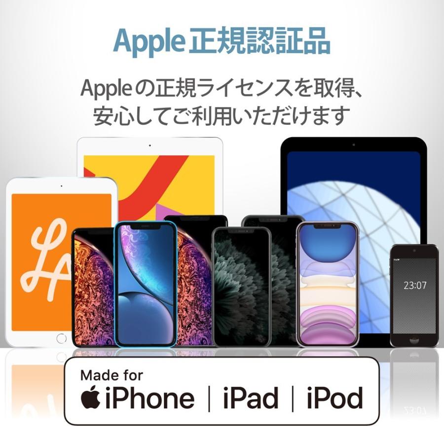 iPhone 充電ケーブル ライトニングケーブル 1.2m MFi認証 超急速 高耐久/ナイロン レッド iPhone/iPad/iPod/AirPods各種対応 Lightning｜softbank-selection｜03