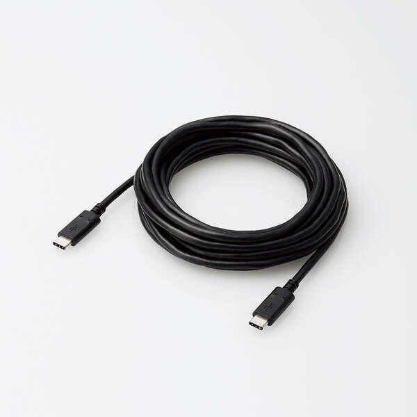 エレコム　USB2.0ケーブル　PS5対応　C-Cタイプ　ノーマル　4.0m　ブラック｜softbank-selection｜03