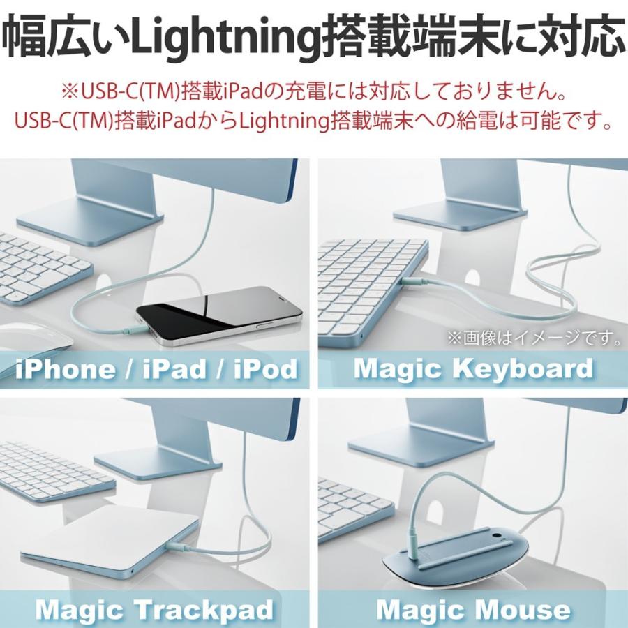 ライトニングケーブル Type-C-Lightning 1m ブルー｜softbank-selection｜04