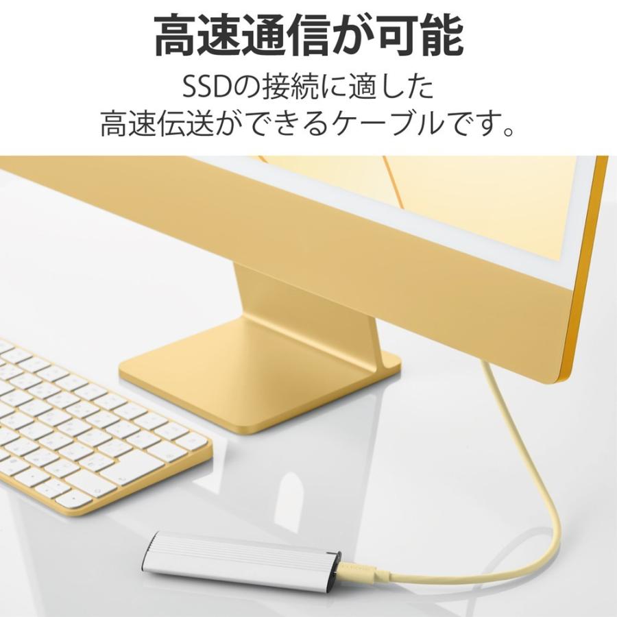 USBケーブル USB4 USB-IF 正規認証品 USB-C to USB-C PD対応 最大100W 80cm イエロー｜softbank-selection｜05