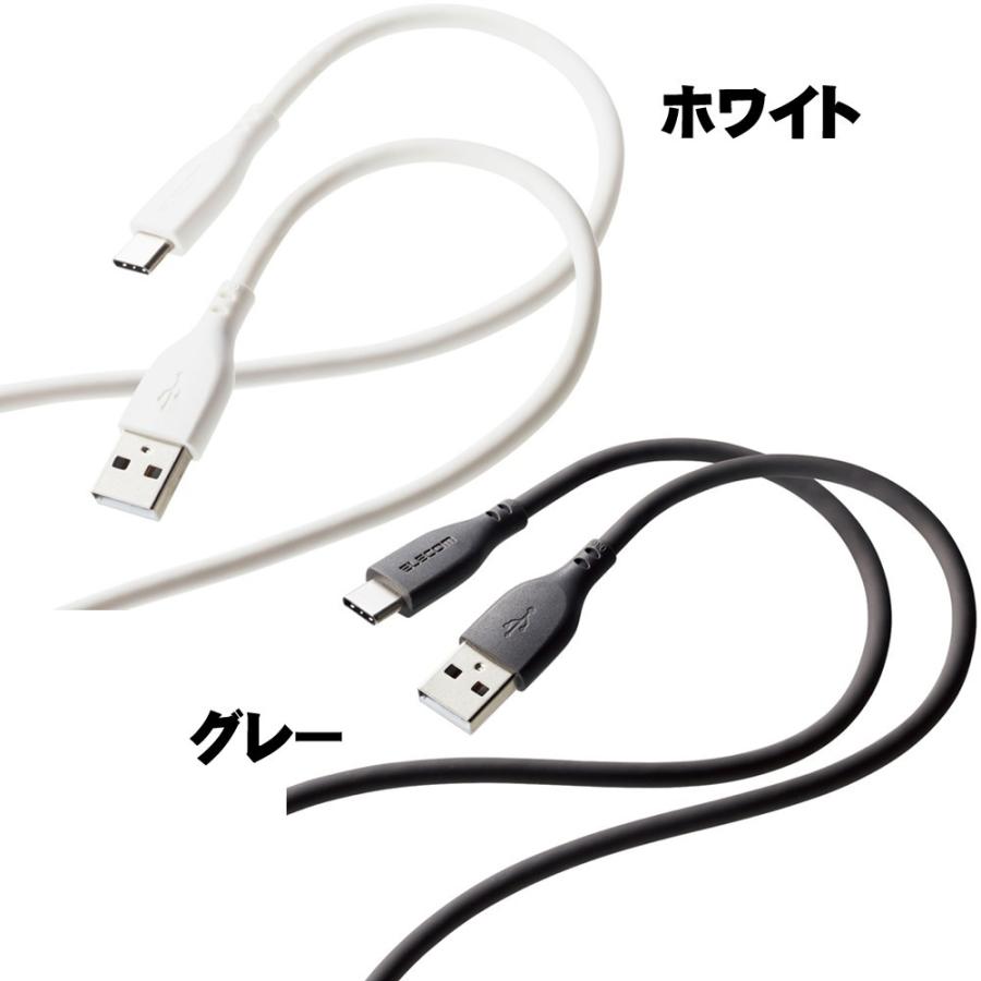 USB-A to USB Type-Cケーブル/なめらか/2m/ホワイト｜softbank-selection｜08