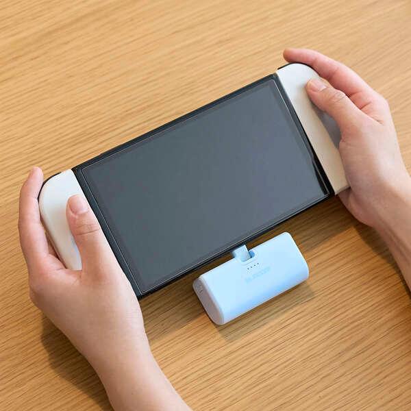 エレコム モバイルバッテリー/リチウムイオン電池/直挿し/180度