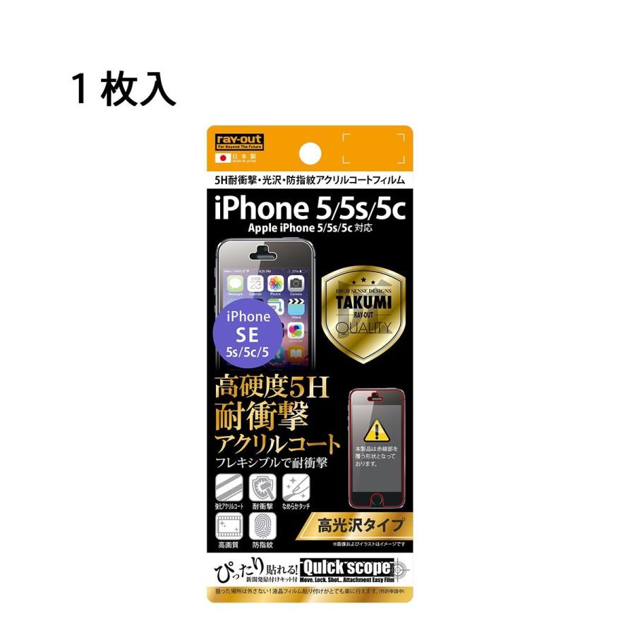 Iphone Se 5s 5 5h耐衝撃光沢アクリルコートフィルム メール便配送 ソフトバンクセレクション 通販 Paypayモール