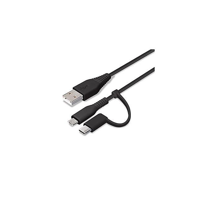 PGA 2in1 Type-C & microUSBケーブル 50cm ホワイト｜softbank-selection｜02