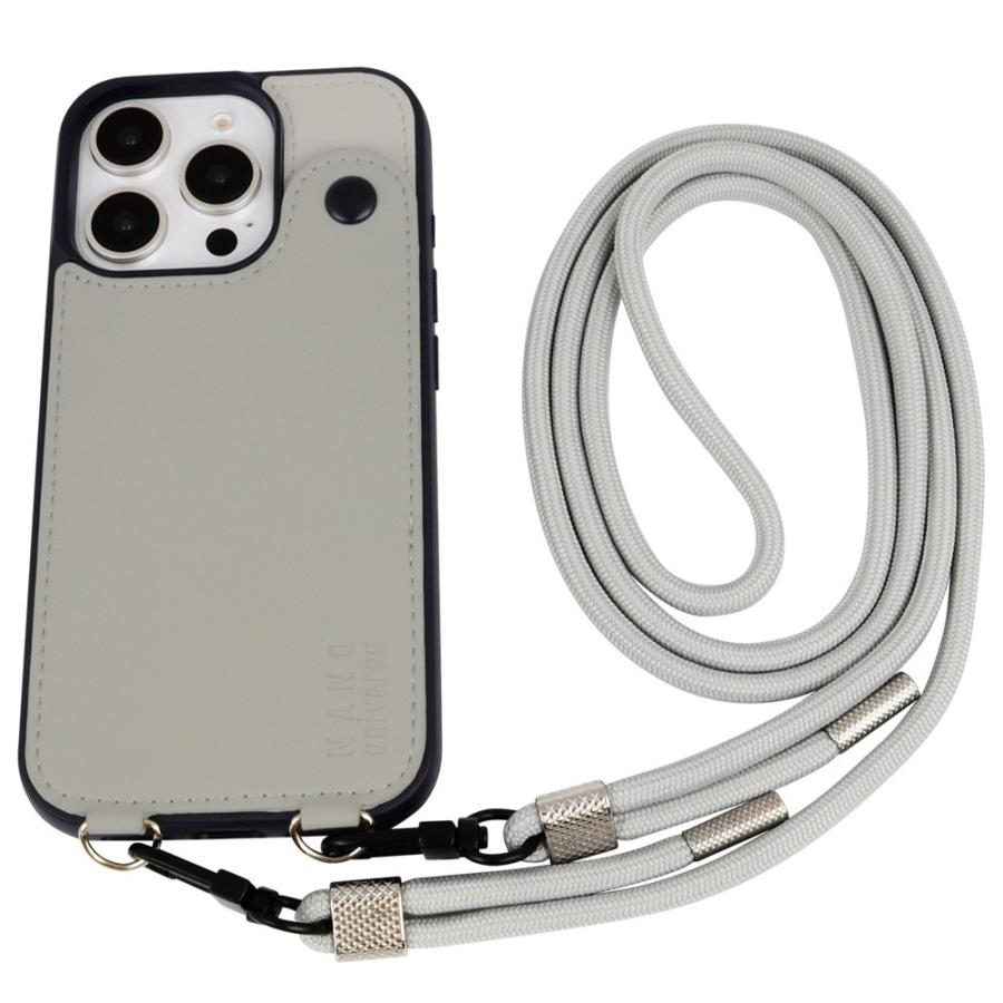 iPhone 16 Pro nano universe [ストラップ付き背面ケース/バイカラー