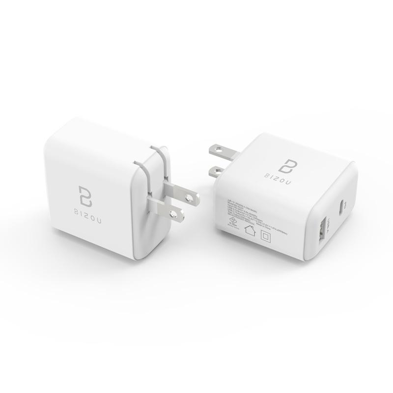 ACアダプター BIZOU 2ポート PD20W+12W BASIC 急速充電 USB-C＋USB-Aポート 折り畳み式プラグ 1年保証 最大32W BZ-AC03 送料無料 充電器 iPhone Android iPad | iPad | 18