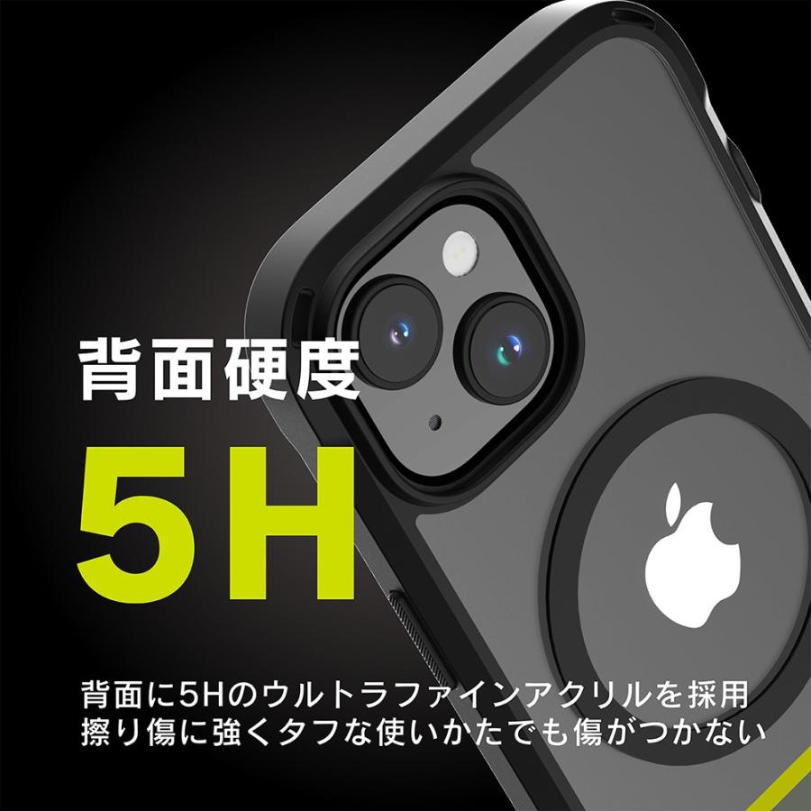 トリニティ iPhone 15 [GRAV] MagSafe対応 衝撃吸収 ハイブリッド