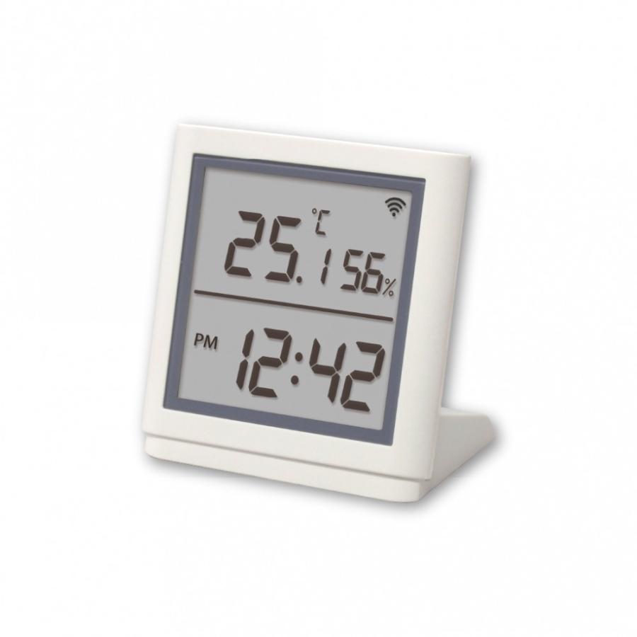 ラトックシステム デジタル時計搭載 スマート温湿度計 RS-BTTHM1 温湿度計測 スマートホーム｜softbank-selection｜02