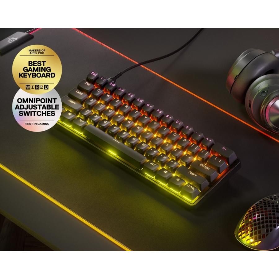 ゲーミングキーボード スティールシリーズ SteelSeries Apex Pro Mini JP US 日本語配列 英語配列｜softbank-selection｜06