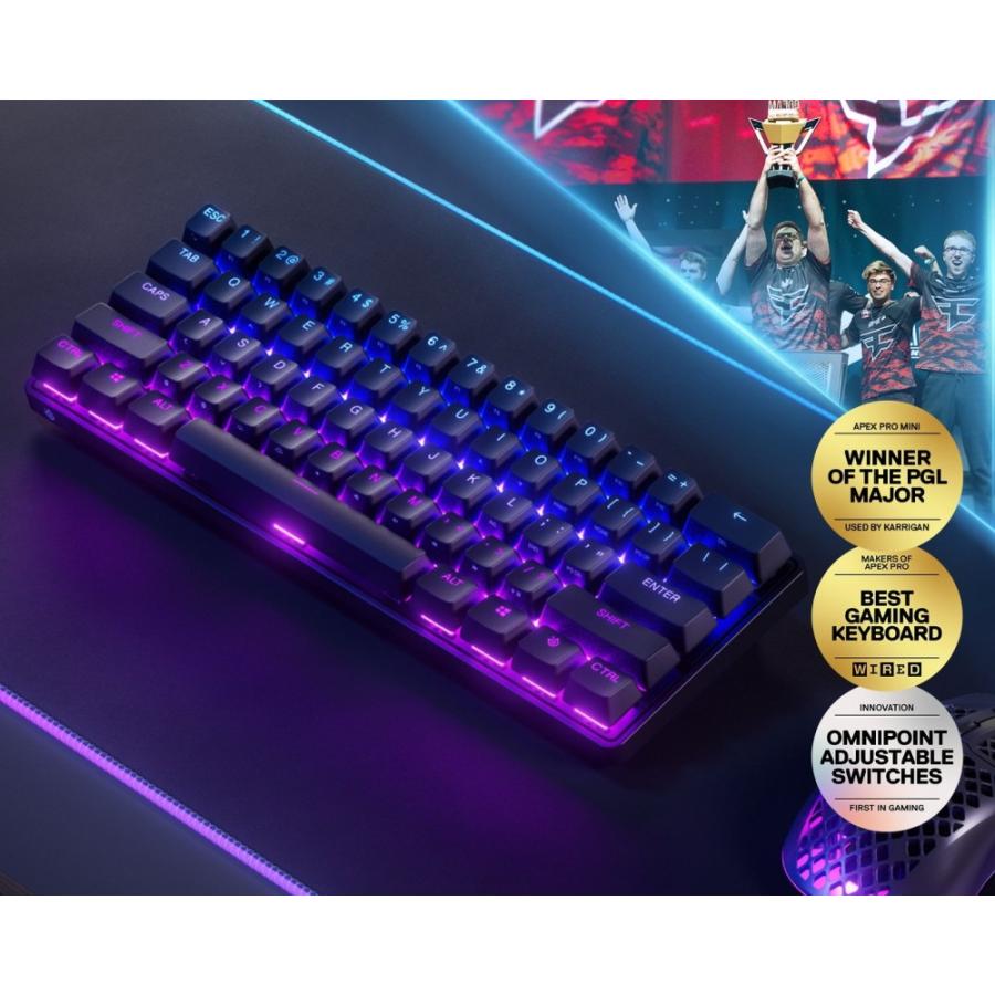 ゲーミングキーボード スティールシリーズ SteelSeries Apex Pro Mini Wireless JP US 日本語配列 英語配列｜softbank-selection｜05