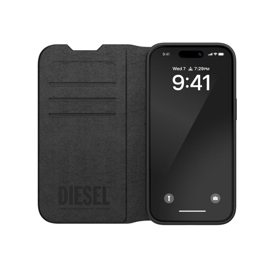DIESEL ディーゼル iPhone 15 Diesel Booklet Case Core FW23 Black｜softbank-selection｜05