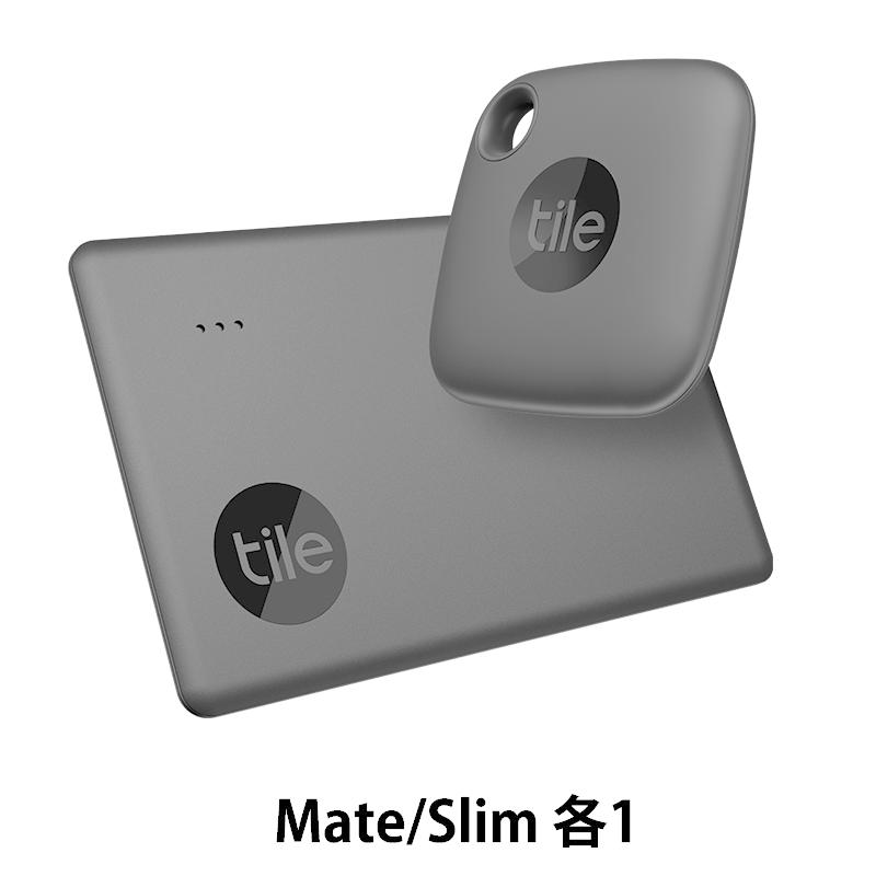 【2個パック】Tile Mate(2022) + Slim(2022) スターターパック 電池交換不可(最大約3年) タイル スマートトラッカー 防水IP67 Alexa Googleアシスタント Siri｜softbank-selection｜02