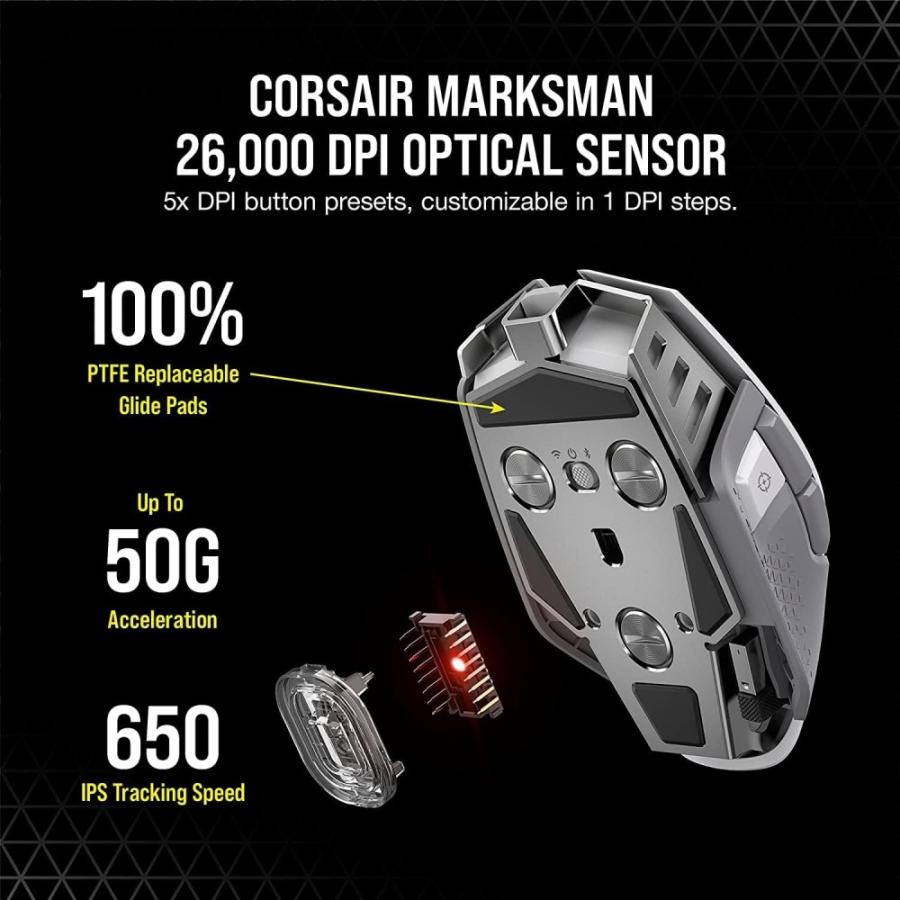 【特価】【アウトレット】 Corsair コルセア M65 Ultra Wireless wht｜softbank-selection｜05