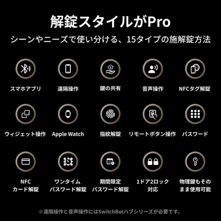 SwitchBot スマートロックPro シルバー 指紋認証パッド セット【セットでお得】 ロック専用 スマートホーム 簡単設置 遠隔操作 工事不要 スイッチボットの画像