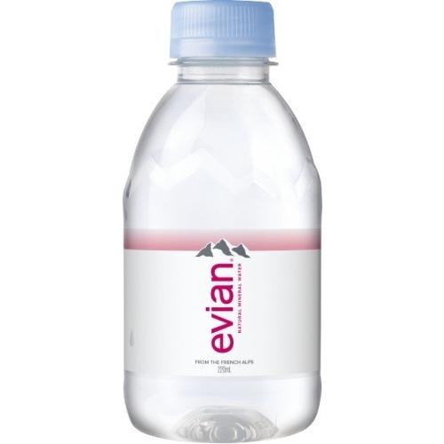 ST REGIS FILETTE ホテル　ナチュラル　ミネラルウォーター　瓶 evian（エビアン） 220ml ペットボトル 24本入 ナチュラル ミネラル