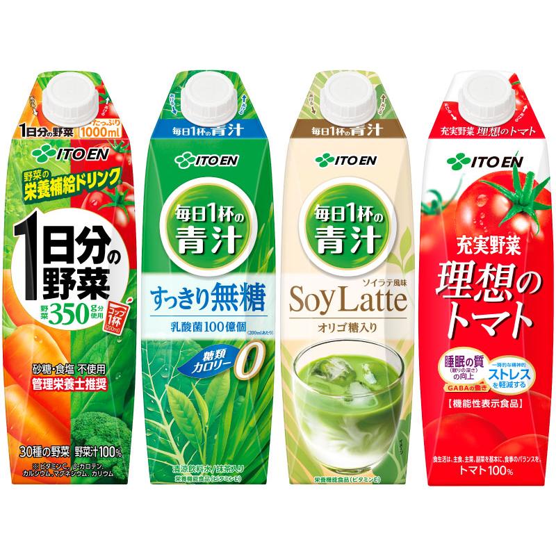伊藤園（ITO EN） 1日分の野菜 他 屋根型キャップ 1L 紙パック 選べる