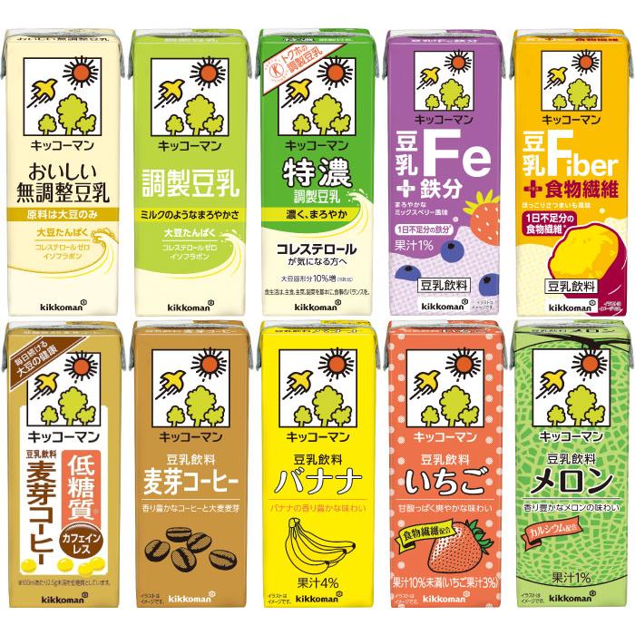 キッコーマン豆乳 キッコーマン 豆乳 200ml 紙パック 選べる 54本 (18