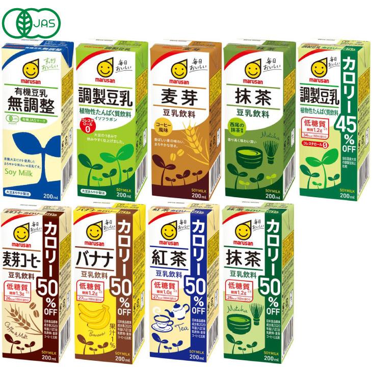 マルサンアイ 豆乳 200ml 紙パック 選べる 72本 (24本×3) よりどり