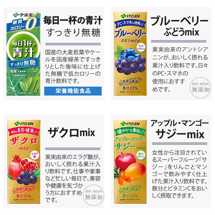 伊藤園 野菜ジュース 他 200ml 紙パック 選べる 96本 (24本×4 伊藤園 野菜ジュース 他 200ml 紙パック 選べる 96本 (24本×4