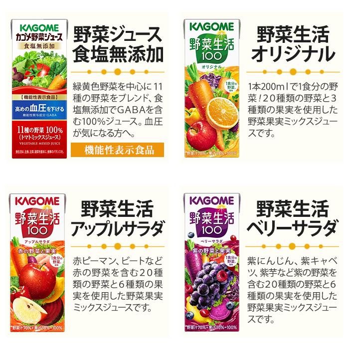 カゴメ 野菜ジュース 野菜生活 他 195ml 200ml 紙パック 選べる 48本 (24本×2) 季節限定 夏のフルーツこれ1本 沖縄シークヮーサーミックス にんじんジュース｜softdrink｜10