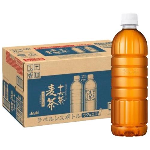 十六茶 アサヒ 麦茶 ラベルレス 660ml ペットボトル 24本入 お茶 むぎ