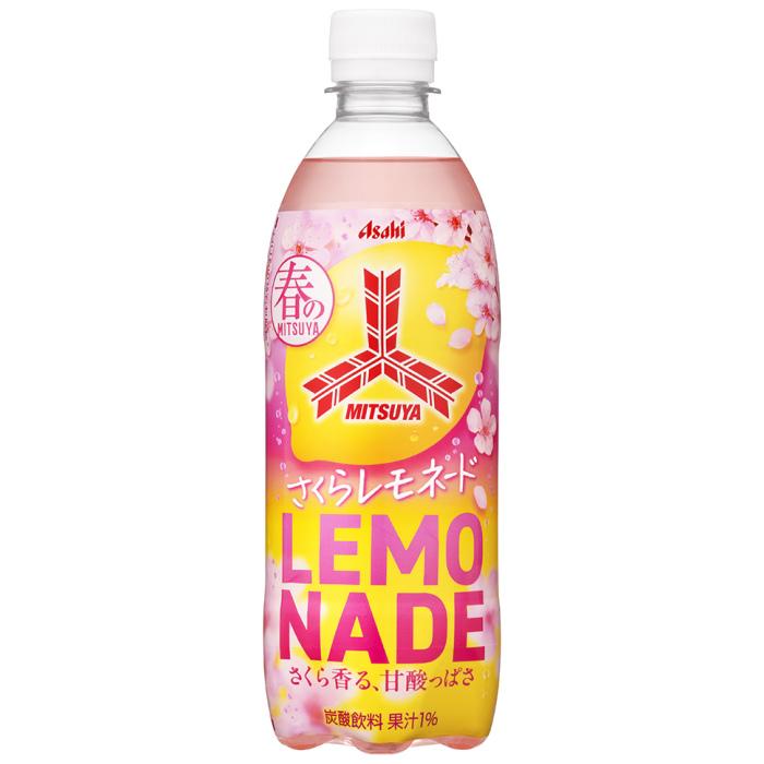 三ツ矢 アサヒ さくらレモネード 500ml ペットボトル 24本入 炭酸飲料