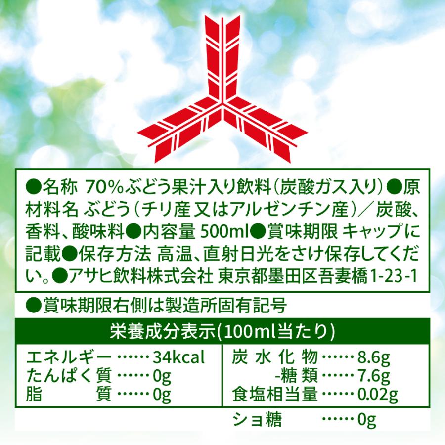 三ツ矢 アサヒ 果実のあまみ 白葡萄 500ml ペットボトル 48本 (24本入