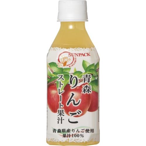 サンパック 青森りんごストレート果汁 280ml ペットボトル 24本入 果汁