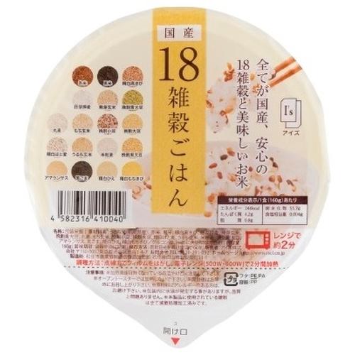 アイズ 国産18雑穀ごはん 160g 36個入 パックご飯 食品 レトルト