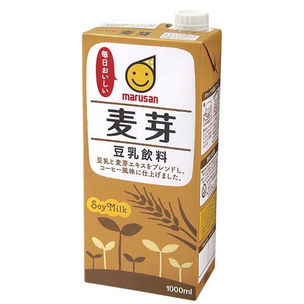 マルサンアイ 豆乳飲料 麦芽 1000ml 紙パック 6本入|いわゆるソフトドリンクのお店|01